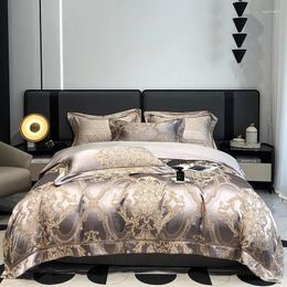 Bedding Sets 1000TC Egyptian Cotton Sateen Soft Duvet/Doona Cover Set Chic Luxury Damask 4/6Pcs Super King Bed Sheet Pillowcases