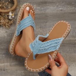 Slippers Flats Cowboy Women Summer Clip Toe Casual Flip Flops 2024 Outdoor Walking Beach Dress Cosy Slides Classic Sandals