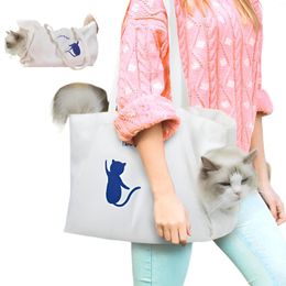 Cat Carriers Comfortable Pet Carrier Bag Canvas Outdoor Travel Portable Puppy Sling