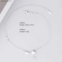 Anklets Buyee 925 sterling silver cute ankle bracelet small ankle bracelet suitable for girls exquisite Jewellery ankle braceletL2403