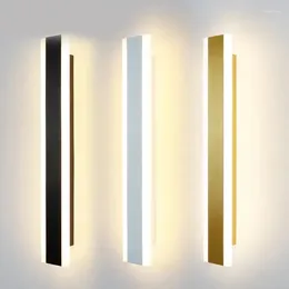 Wall Lamp Modern LED Long Strip Indoor Sconce Aluminium Body Exquisite Home Decoration Living Room Bedroom Bedside Lights
