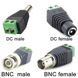 1pcs BNC Male female Connector Coax Cat5 to BNC Female Plug 12V DC Male Connector for Led Strip Lights CCTV Camera Accessories
