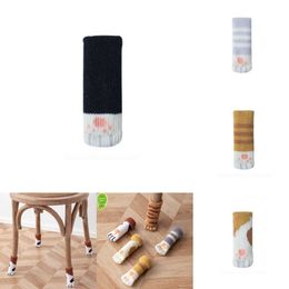 2024 4Pcs/Set Cat Claw Chair Leg Caps Rubber Feet Protector Pads Furniture Table Covers Socks Plugs Cover Furniture Levelling Feet