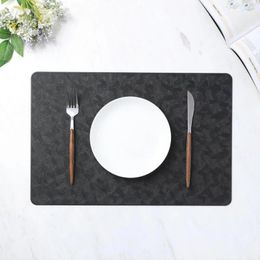 Table Mats High Temperature Placemat Waterproof Faux Leather For Dining Heat-resistant Non-slip Insulation Pad Kitchen Decor