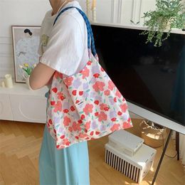 Evening Bags Flower Shoulder Bag Sweet Leaf Floral Women's Large Capacity Summer Purse Girls