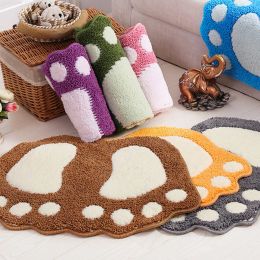 Mats Foot Print Bath Mats,NonSlip Bathroom Carpet, Toilet Memory Foam Rug Pad ,Microfiber Mini 40*60cm