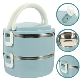 Dinnerware Household Practical Lunch Box Double-layer Bento Container Covered