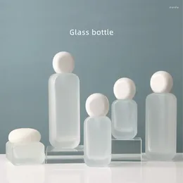 Storage Bottles 6pcs 30/50g Cream Jar 30-120ml Lotion Pump Bottle Perfume/Toner Spray Glass Press Empty Container Travel