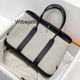 Totes Handbag L Suitable for Genuine Leather Garden Bag Contrasting Color Handbag Large Capacity Single Shoulder Crossbody Versatile Tote Mom