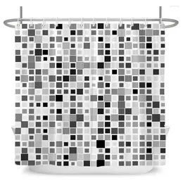 Shower Curtains Waterproof Curtain With Hooks 3D Mosaic Printed Bathroom Polyester Cloth Bath For Decoration
