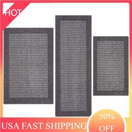 Carpets Mainstays Machine Washable Faux Sisal Grey Indoor Accent Rug Set 3-Piece Sets