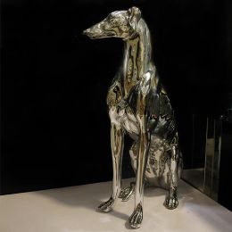 Sculptures Home Decoration sculptures & figurines Nordic Room Decor Large Floor Electroplate Dog Sculptures Creative Home Decor Accessories