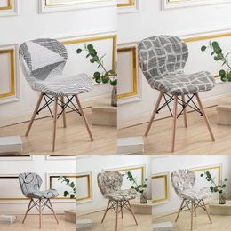 Chair Covers Velvet Elastic Butterfly Cover Curved Dining Seat Accent Slipcover Funda Silla Asiento Case