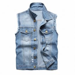 new Korean Vintage Denim Vest Women's Spring Autumn Clothes Sleevel Tops Fi Jeans Vest Jacket Female Hip Hop Waistcoat G8aJ#