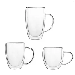 Mugs Double Walled Glass Coffee Wall Crystal Tea Cups Tumbler For Espresso Beverage