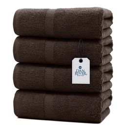 DAN RIVER 100% Cotton Bath Towel - Set of 4, Soft, Machine Washable, Durable and Highly Absorbent, Suitable for Daily Use at Home, Swimming Pool, Gym, Bathroom,