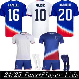 2024 PULISIC UsaS Soccer Jerseys REYNA AARONSON WEAH ACOSTA McKENNIE 23 24 Maillot De Futol FERREIRA DEST MORGAN Us A Football Shirt RAPINOE DUNN Men Women Kids