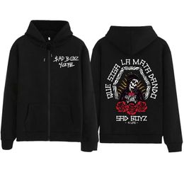 Felpe con cappuccio da uomo Felpe Junior H Sad Boyz 4 Life Felpa con cappuccio con cerniera Harajuku Pullover Top Felpa Streetwear Fan regalo 24328