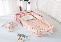 Portable Baby Nest Bed for Boys Girls Travel Bed Infant Cotton Cradle Crib Baby Bassinet Newborn2420071