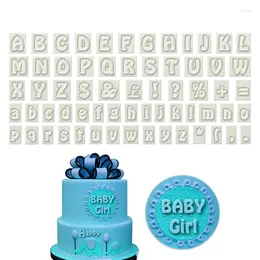 Baking Moulds 1Pc Cake Mould Letter Alphabet Cookie Cutter Embosser Stamp Sticky Decorating Chocolate Fondant Tools