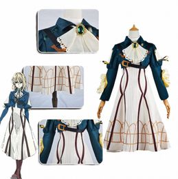 anime Violet Evergarden Cosplay Costume High Quality Princ Maid Dr Halen Carnival Prom Skirt for Woman B6j5#