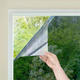 Window Stickers One Way Mirror Film Daytime Privacy Static Non-Adhesive Decorative Heat Control Anti UV Tint For Home And Office