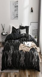 Bedding Sets Modern Marble Print Set Pillowcase Duvet Cover Single Double Queen King 220x240 Size Bedclothes Quilt No Bed Sheet2111872