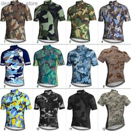 Cycling Jackets Outdoor short sleeved cycling mens jacket MTB shirt Ciclismo polyester bicycle racing camouflage design military top24328