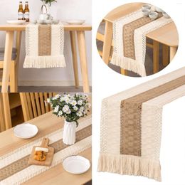Table Cloth Cotton And Linen Flag Colour Knotted Hollow Fringe Decoration Fall Tablecloth Round 60