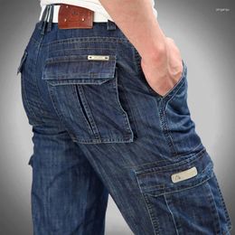 Men's Jeans Slim Men Spring Business Casual Elastic Skinny Jean Pants Male Autumn Wearable Denim Military Long Trousers
