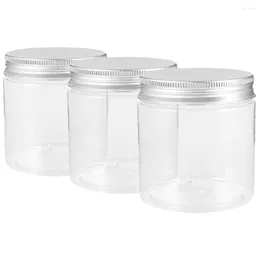 Storage Bottles 3pcs Empty Mason Jars Portable Honey Clear Sealed Containers Candy