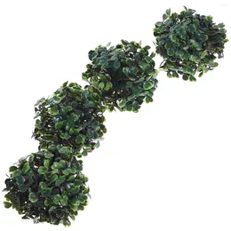 Decorative Flowers Simulated Milano Ball Hanging Artificial Grass Greenery Balls Faux For Ceiling Moss Fake Plant Topiary Simulation Plants