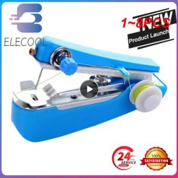 Machines 1~8PCS Handheld Sewing Machine Portable Mini Manual Simple Operation Sewing Instrument Useful Portable Sewing Machines Tool