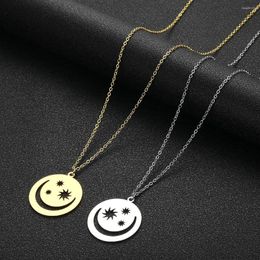 Pendant Necklaces Cxwind Stainless Steel Moon And Star Charm Sun Necklace Jewellery Wholesale