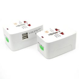 2024 tudo em um adaptador de tomada internacional universal 2 portas usb mundo viagem ac carregador de energia adaptador au eua reino unido ue converte