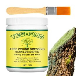 Film Tree Grafting Paste Plant Tree Wound Healing Sealant Agent Plant Pruning Heal Paste Tree Grafting Wound Repair Cream with Brush