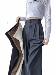 korean High Waist Wide Leg Trousers Female Fall Summer Casual Loose Office Lady Suit Pants Fi Baggy Outwear Clothing G05z#