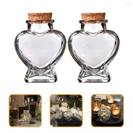 Vases 2pcs Glass Jars 50ml Wishing Bottles Multipurpose With Corks