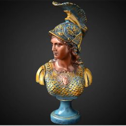 Sculptures Ancient Greek god of war Athena imitation plaster sculpture ornament room decor figures resin statue home decoration Accessories