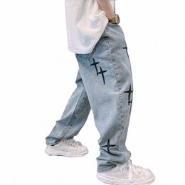 jeans Men Wide Leg Cargo Pants men jeans Streetwear Baggy Men Loose Straight Male Clothing Y2K jeans Hip Hop Style Male Trousers w38F#