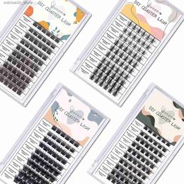 False Eyelashes Cluster Lashes 240PCS DIY Eyelash Extension Mix Length False Eyelashes C Curl Volume Natural Individual Reusable (60pcs*4 box)24327