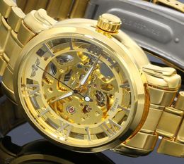 Hot 2021 Winner Brand Luxury Sport Men Automatic Skeleton Mechanical Watch Men full Steel Stainless Band reloj Watch+Box2592256