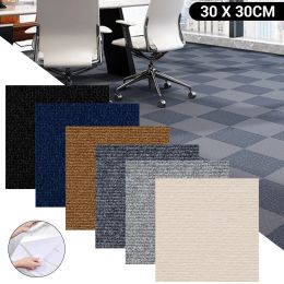 Stickers 130PCS Self Adhesive Carpet Tile Easy Peel Stick soundproof Office Carpet Floor 30PCS Carpet floor sticker splicing square mat