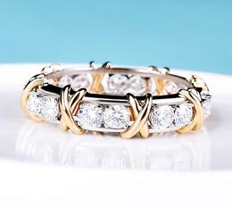 Star with XO-shaped diamond ring female 18k gold rose gold super amphibole ring3708322