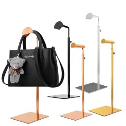 Racks Shelf Display Stand Purses Handbag Holder Rack Organizer Adjustable Polished Gold / Silver Hanging Bag Handbag Stand Storage