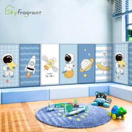 Stickers 3D Space Astronaut Anticollision Self Adhesive Waterproof Wall Stickers For Kids Room Home Skirting Sticker Wall Decoration