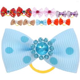 Dog Apparel 40pcs Pets Hair Bows Headdress Elastic Topknot Pet Grooming Tools For Puppy Cat (Random Pattern)