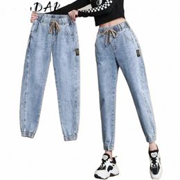 new 2024 Harem Pants Vintage High Waist Women's Jeans Ankle Length Mom Jeans Cowboy Denim Pants Jeans Women's y2k Streetwear l5df#