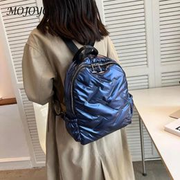 Backpack Fashion Shoulder Quilted Casual Daypack Cotton Padded College Rucksack Female Waterproof For Autumn Winter