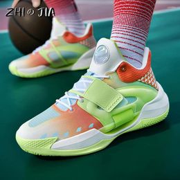 Basketball Shoes Glow High Top Teenagers Fashionable Lightweight Anti Slip Wear-Resistant Sneaker Men's Outdoor Training